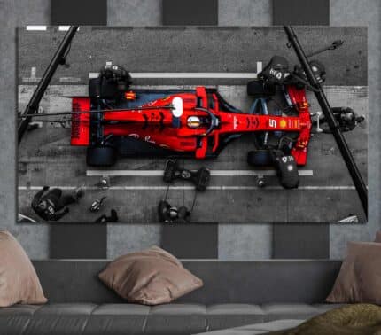 Toile Formule 1 rouge 2