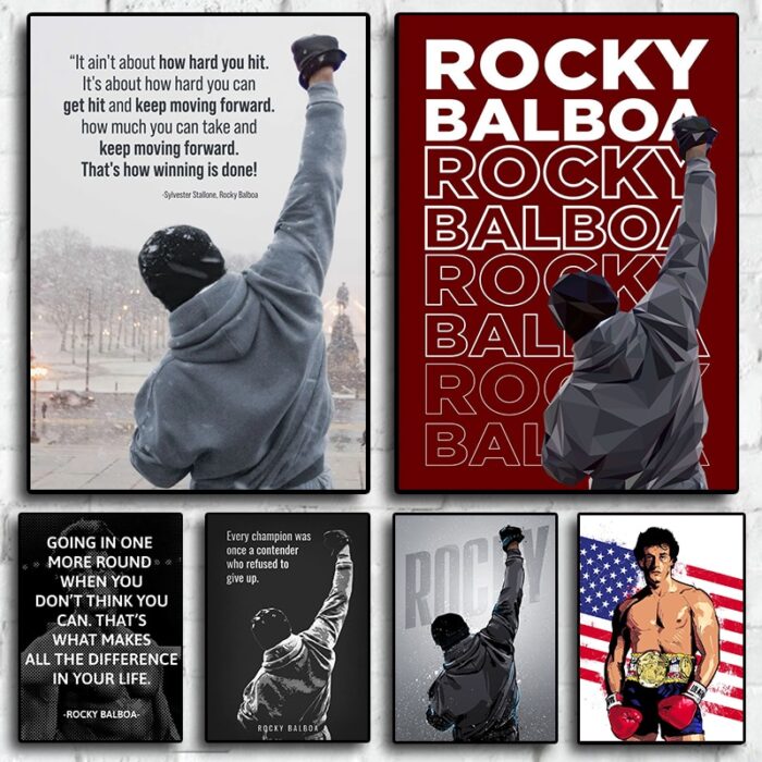 Toile Rocky Balboa Abstrait 1