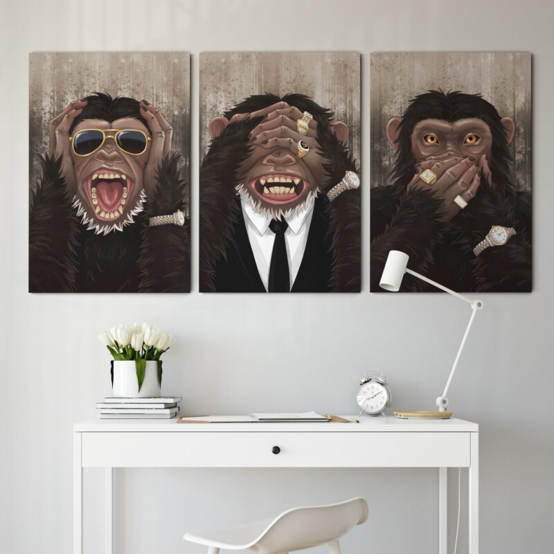 Toiles singes Trio 1