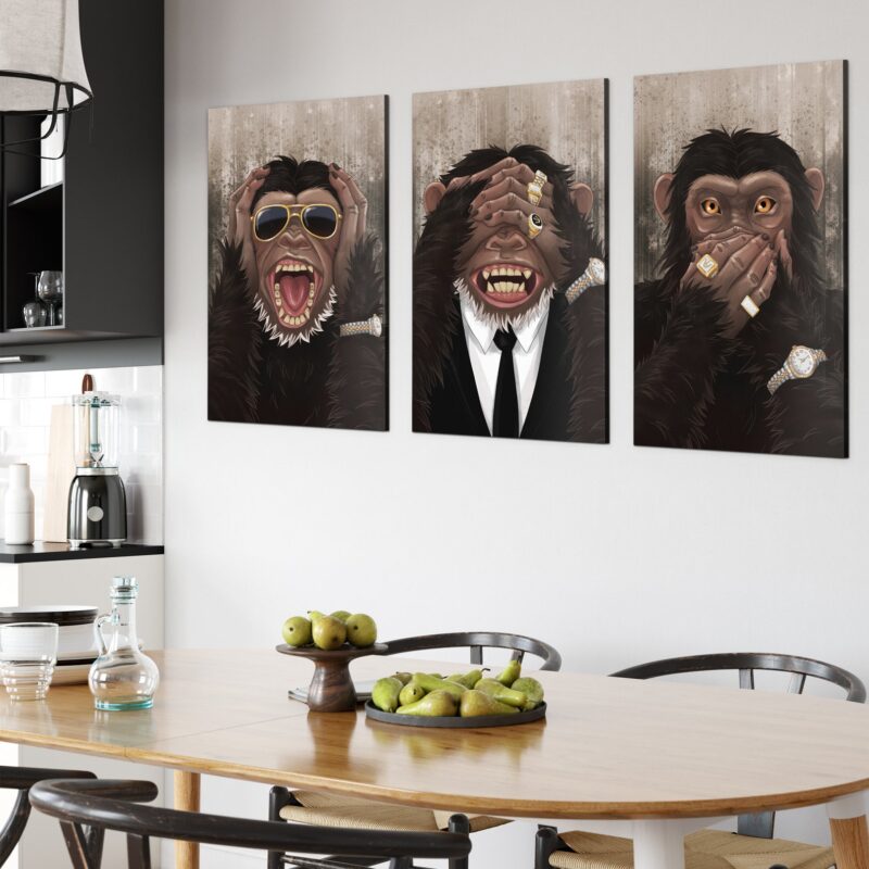 Toiles singes Trio 2