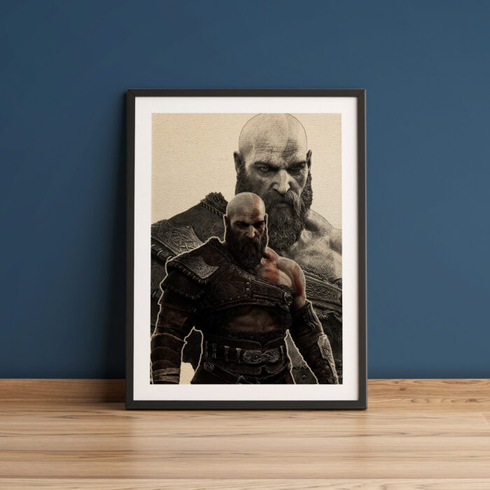 Toile God of War sepia Kratos 2 12