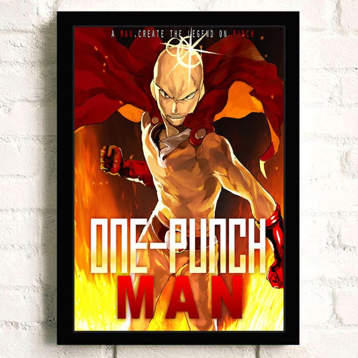 Toile One Punch Man Fire 25